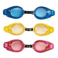 Очки детские для плавания Intex Junior от 3 до 8 лет, (защита от ультрафиолета) 3 цвета. арт.55601