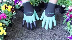 Садовые перчатки для огорода с когтями для прополки или посадки Garden Genie Gloves