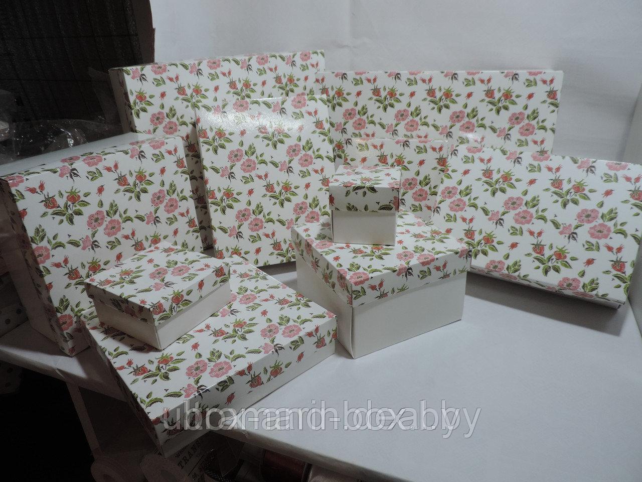 Коробка подарочная (размер 13*13*8 см) Полевые цветы - фото 1 - id-p99047280