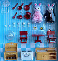 Игровой домик 012-10 для кукол Happy Family аналог Sylvanian Families Сильваниан с мебелью, светом, фото 4