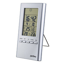 Часы-метеостанция Perfeo "Meteo", (PF-S3331F) время, температура, датчик уличной температуры, влажность