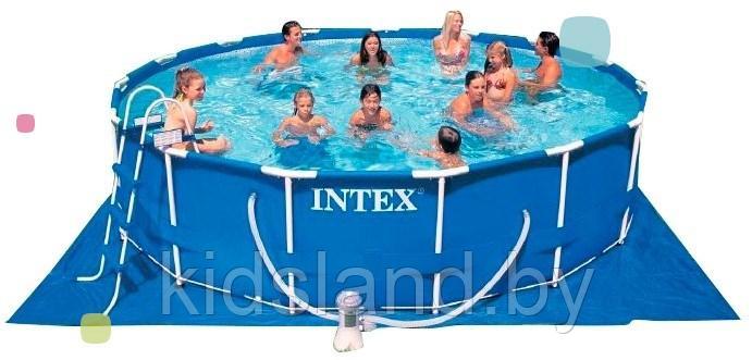 Каркасный бассейн Intex 457x84см, арт. 28240+фильтр-насос 2000 л/ч, лестница, тент,подстилка