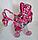 Коляска для кукол с люлькой, коляска-трансформер с сумочкой MELOBO 9333, от 3-х лет, розовая, фото 5