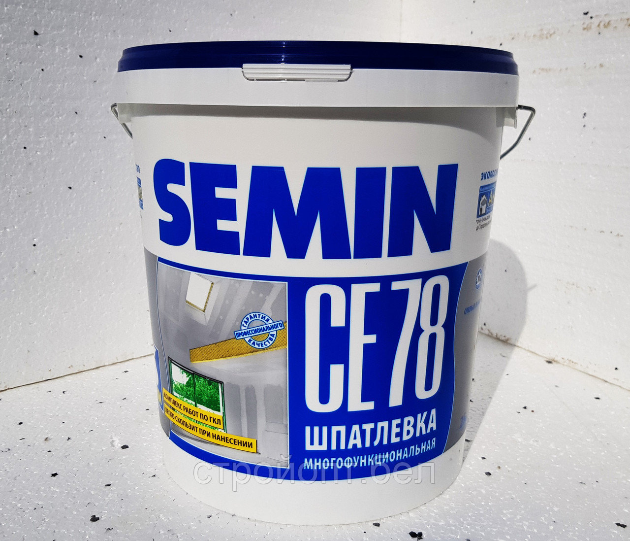 Шпатлевка финишная универсальная Semin СЕ-78 (blue cover), 25 кг - фото 4 - id-p75484754