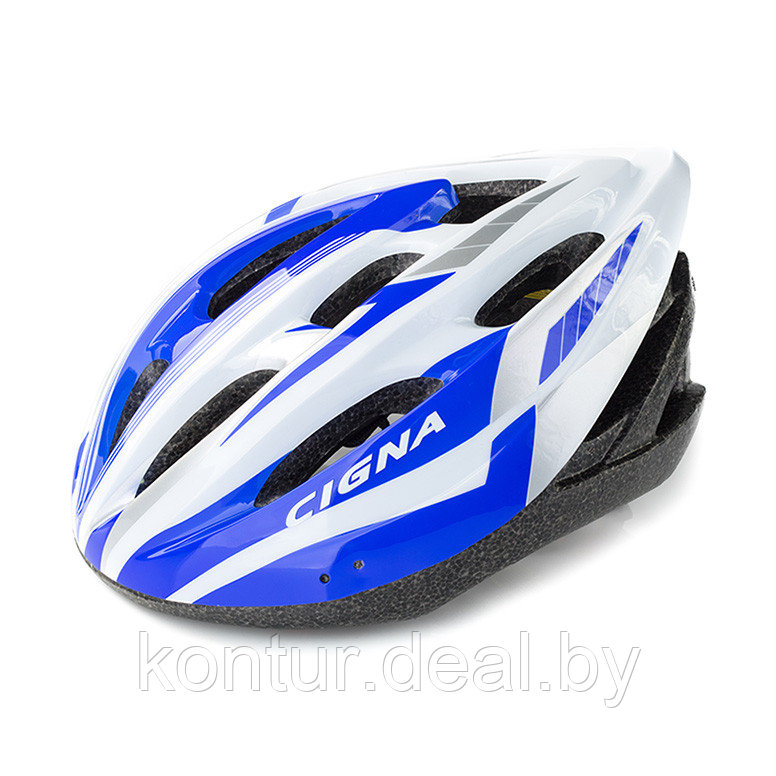 Велошлем Cigna WT-040 (чёрный/фиолетовый/белый) - фото 1 - id-p99134261