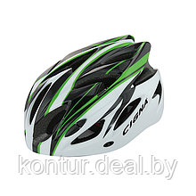  Велошлем Cigna WT-012 (чёрный/зелёный/белый)