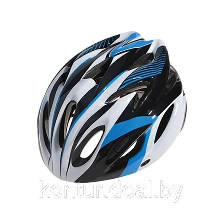Велошлем Cigna WT-012 (чёрный/синий/белый) - фото 1 - id-p99134331