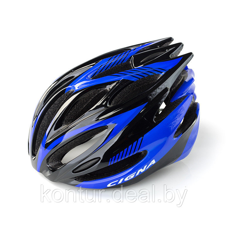 Велошлем Cigna WT-029 (серый/чёрный/синий) - фото 3 - id-p99134349