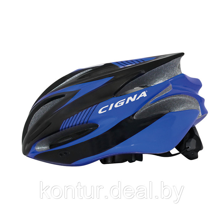 Велошлем Cigna WT-029 (серый/чёрный/синий) - фото 4 - id-p99134349