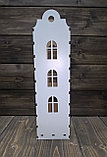 "Домик" для бутылки с большими  окнами голландский, цвет: белый, фото 3