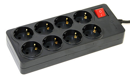 Сетевой фильтр 5bites EXTRA SP8-B-75 8S / 3*0.75MM2 / 7.5M / BLACK, фото 2