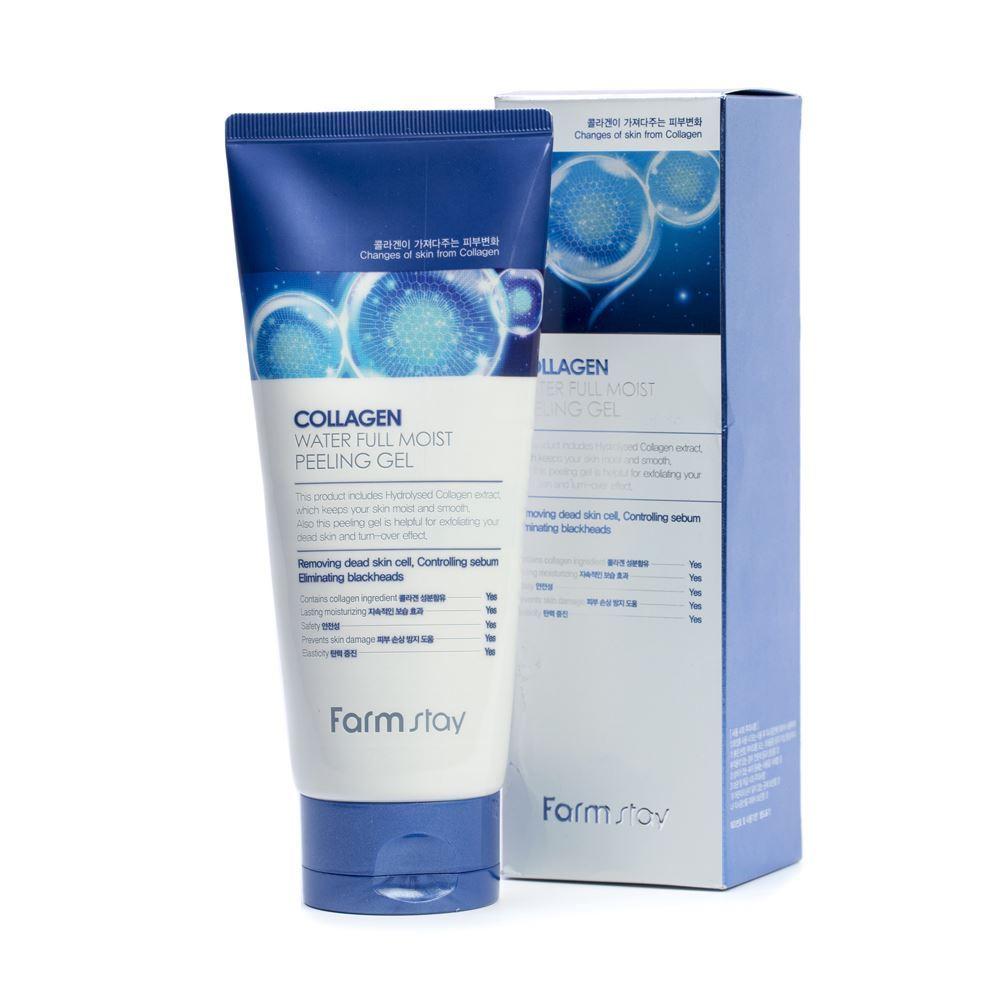 Гель-пилинг для лица FarmStay Collagen Water Full Moist Peeling Gel 180 мл.