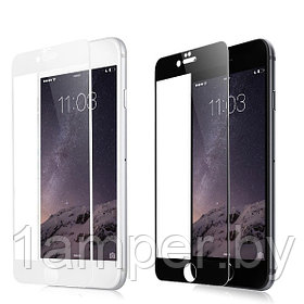 Защитное стекло 9D (дополнительное самоклеющееся) на экран Iphone 7/ Iphone 8 Белоe, черное