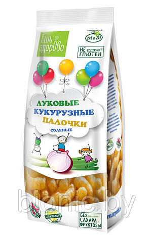 Кукурузные палочки "Ешь здорово" луковые солёные, 80г 1/14, фото 2