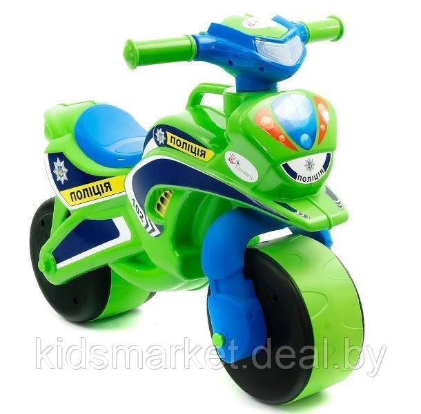 Детский мотоцикл-беговел (мотобайк) DOLONI 0139 музыкальный цвет красно-желтый - фото 7 - id-p99172265