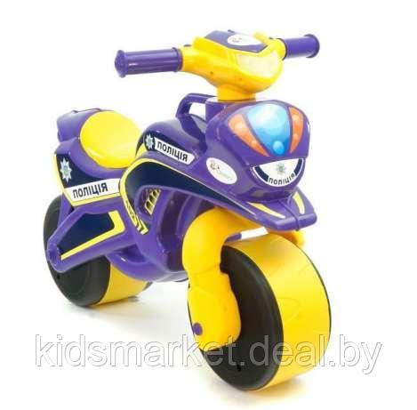 Детский мотоцикл-беговел (мотобайк) DOLONI 0139 музыкальный цвет бело-синий - фото 5 - id-p99172926