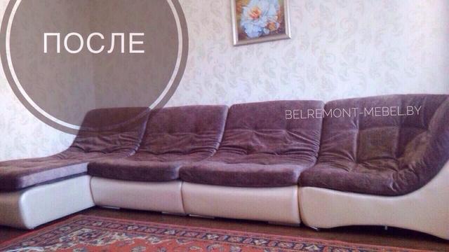 Новая обивка дивана из кожзама -1