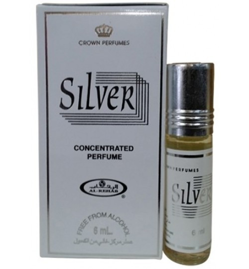 Мужские масляные духи AL REHAB SILVER с роллером 6 мл