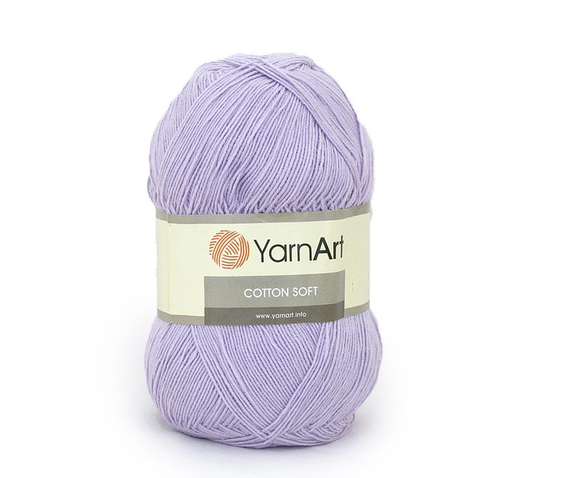 Пряжа YarnArt Cotton Soft цвет 19 нежно-сиреневый