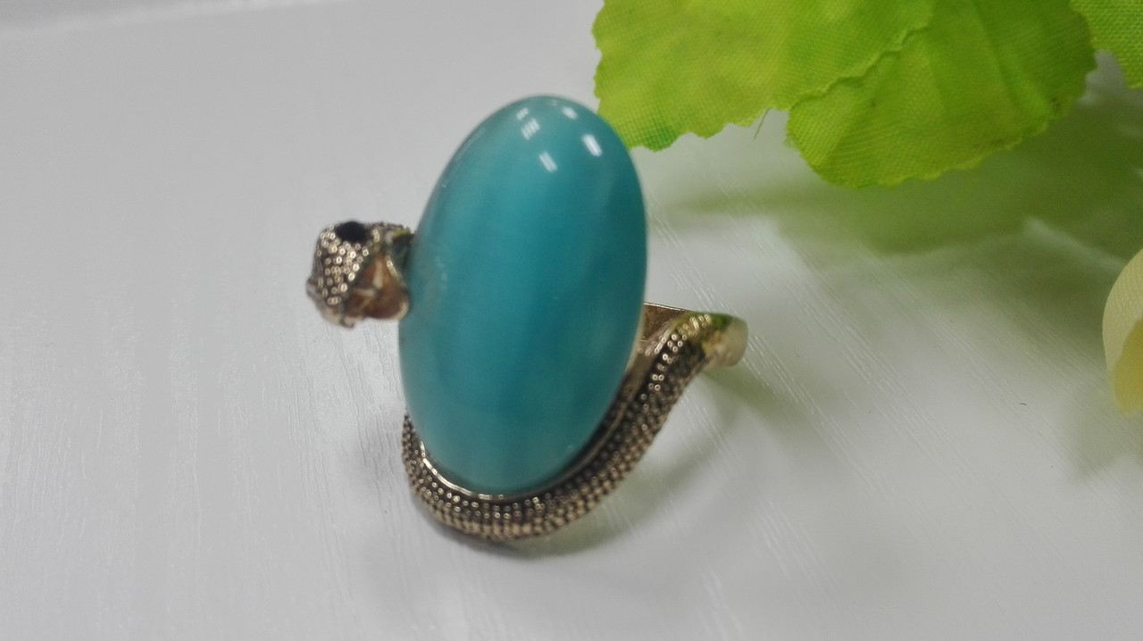 Кольцо с голубым камнем - фото 2 - id-p92921210