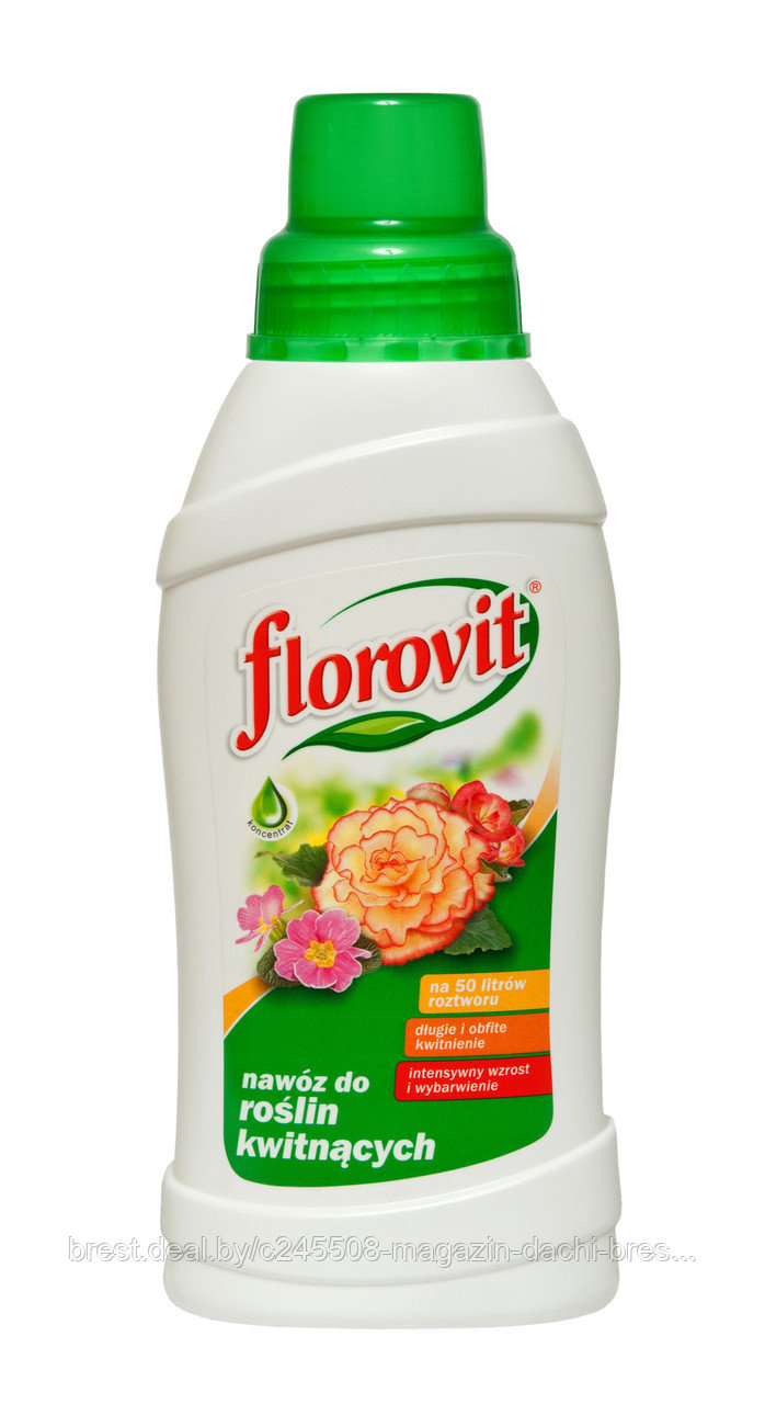 Удобрение Флоровит для цветущих растений жидкий, 0,55 кг, Польша