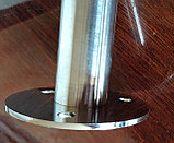 Низ стойки 38 мм. Трёханкерный фланец из нержавеющей стали 304 (зеркало), фото 2