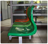 Пластиковое кресло Форвард 01 на стальной опоре трехместное, фото 8