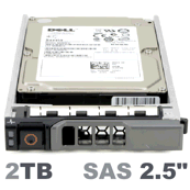 Жёсткий диск 400-AMTW Dell 2TB 12G 7.2K 2.5 SAS w/G176J, фото 2