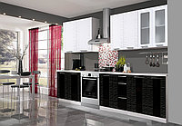 Кухня Артем-мебель Оля, черный/белый глянец, фото 1