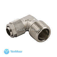 Фитинг обжимной 1/8"M под трубку 6х4 (угловой)