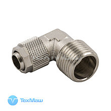 Фитинг обжимной 1/8"M под трубку 6х4 (угловой)