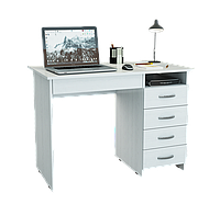 Компьютерный стол МИЛАН-1 Белый правый