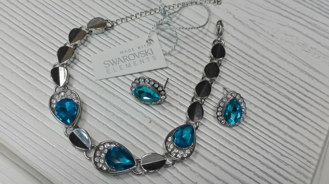 Набор браслет, серьги с кристаллами Swarovski - фото 1 - id-p99301855