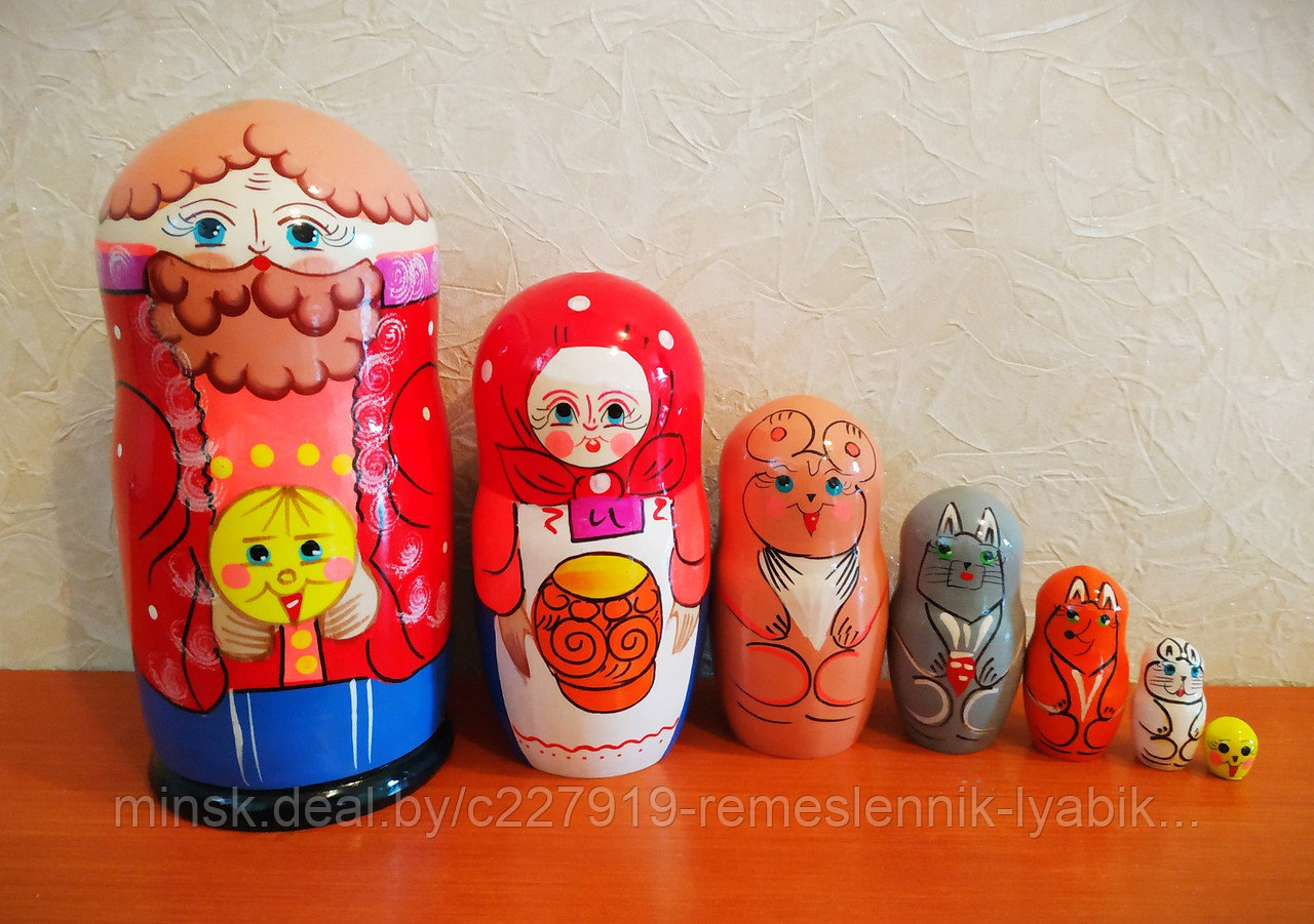 Матрёшка на 7 частей! Колобок! Ручной работы!
