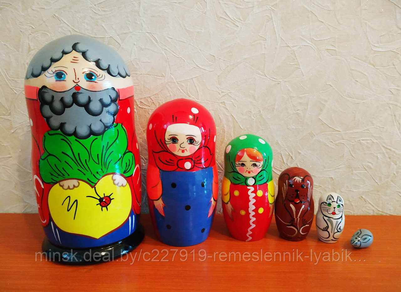 Матрёшка на 6 частей! Репка! Ручной работы!