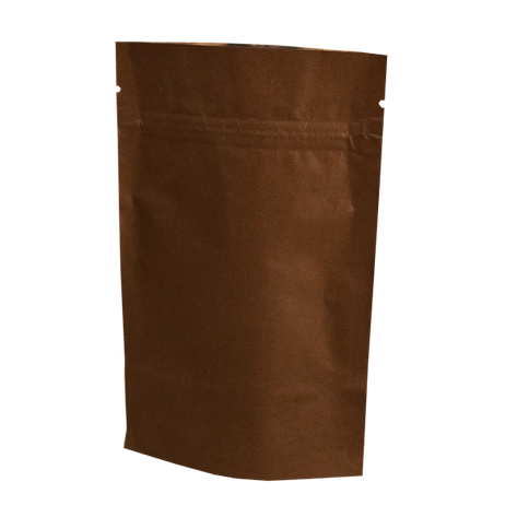 Пакет дой-пак бумажный коричневый с замком зип-лок (497С), фото 2