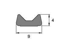 Уплотнитель для окон самоклеящийся профиль К9х4 мм 100м Trelleborg