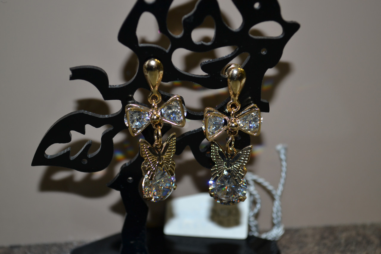 Красивые серьги c кристаллами Swarovski