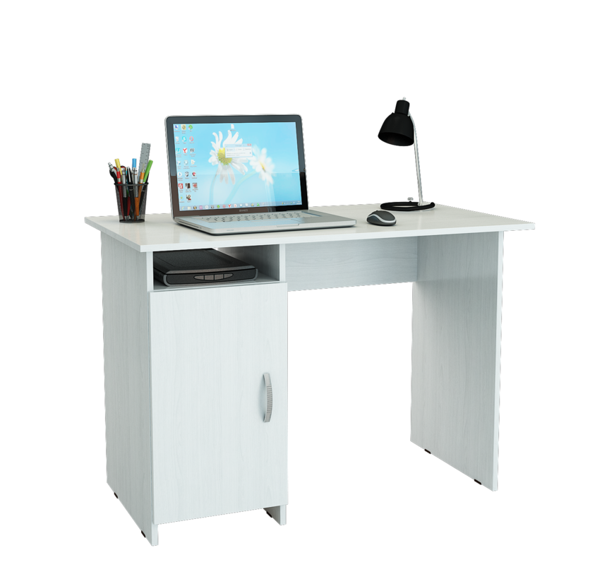 Компьютерный стол МИЛАН-8 Белый