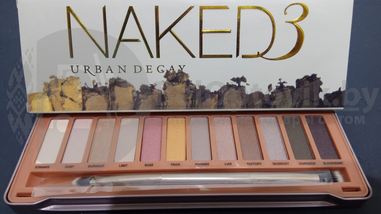 Палетка теней Naked 3 с зеркалом и двойной кистью (12 оттенков) Urban Decay - фото 6 - id-p99308437