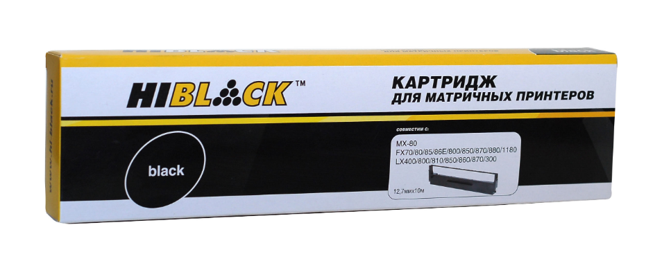 Картридж Hi-Black для Epson LX/FX-800/300/400 MX-80, Bk, 10м - фото 1 - id-p99326617