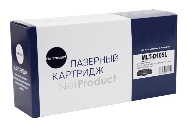 Картридж NetProduct для Samsung ML-1910/1915/2525/2580N/SCX4600, 2.5K, с чипом  (N-MLT-D105L)