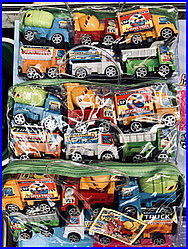 Набор детских грузовиков (строительная техника) в сумочке 6 штук