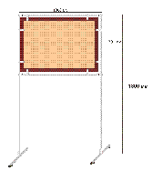 Стенд с пробковым покрытием, на стойках р-р 100*100, высота 180см