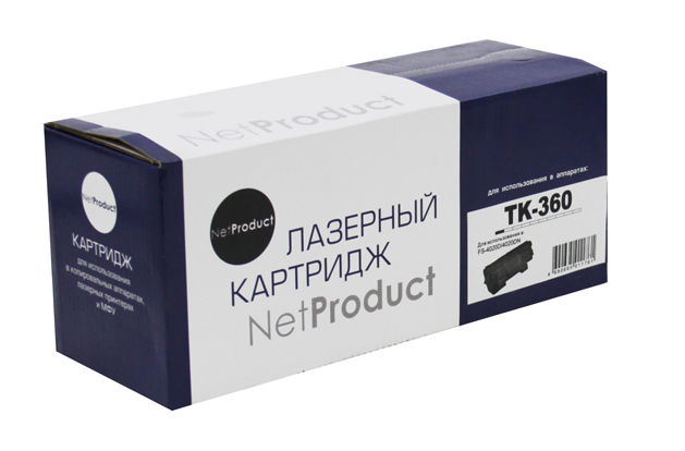 Картридж NetProduct для Kyocera-Mita FS-4020, 20K, с чипом (N-TK-360)