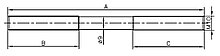 Тяга тормозная М10х2650 150/500