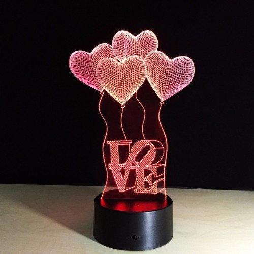 3D светильник I Love You - фото 2 - id-p99346133