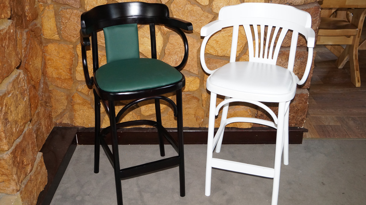 Кресло барное деревянное высокое с мягким сидением Роза - 1 КМФ 306-1 - фото 6 - id-p1050676