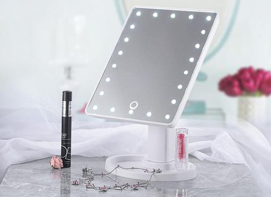 Зеркало косметическое с подсветкой Large Led Mirror (прямоугольное)