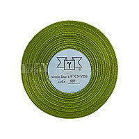 Лента атласная Травянисто-зеленый №087 (Китай, 6 мм х 33 м)